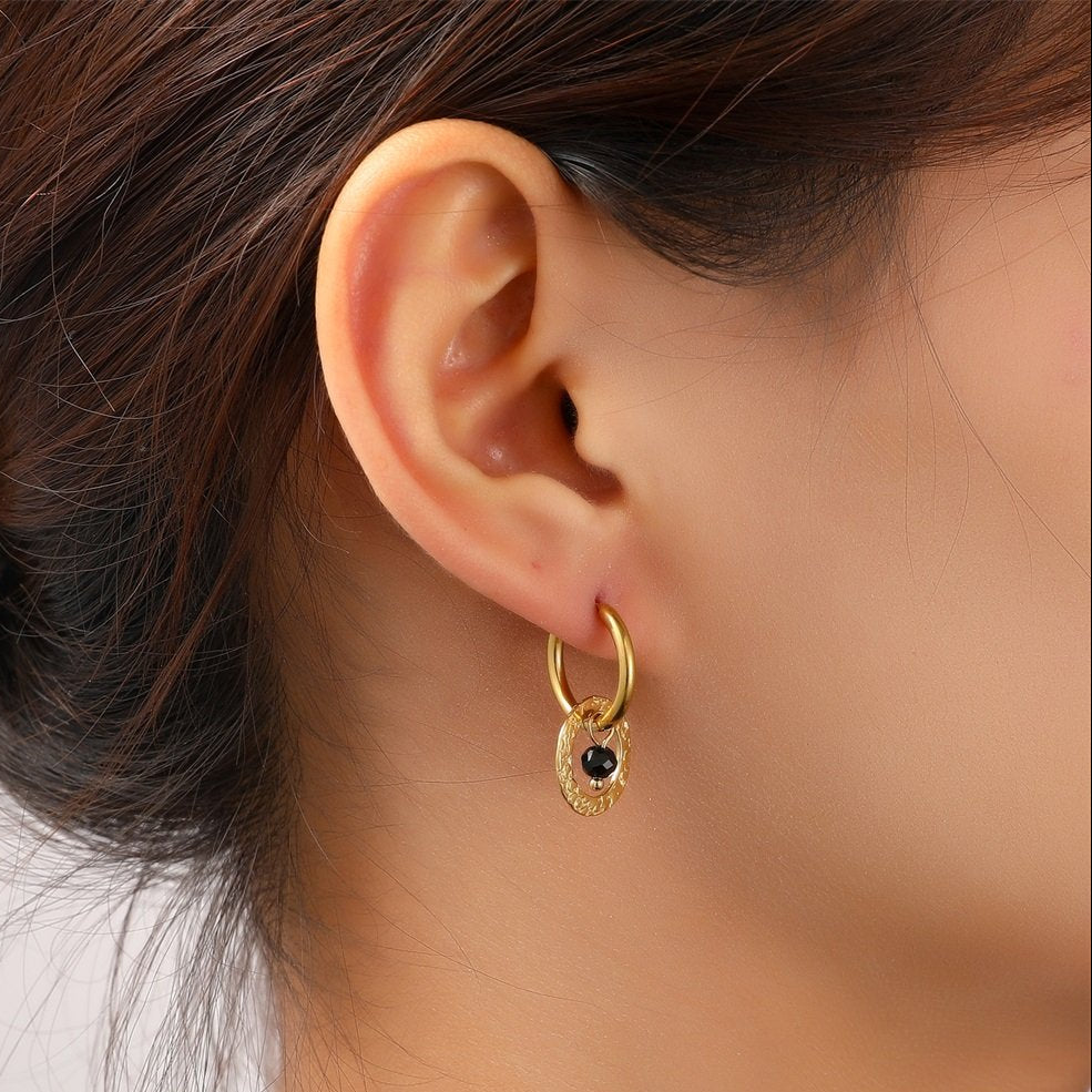Hammered Ring Hoops