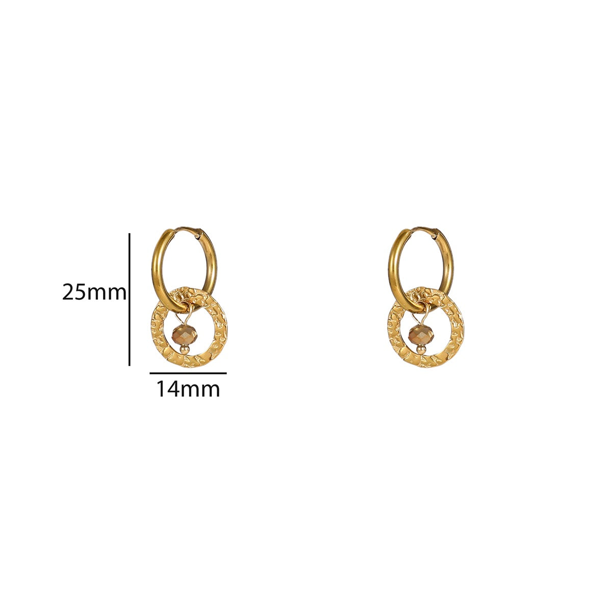 Hammered Ring Hoops