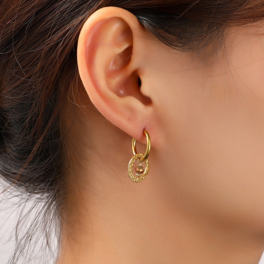 Hammered Ring Hoops