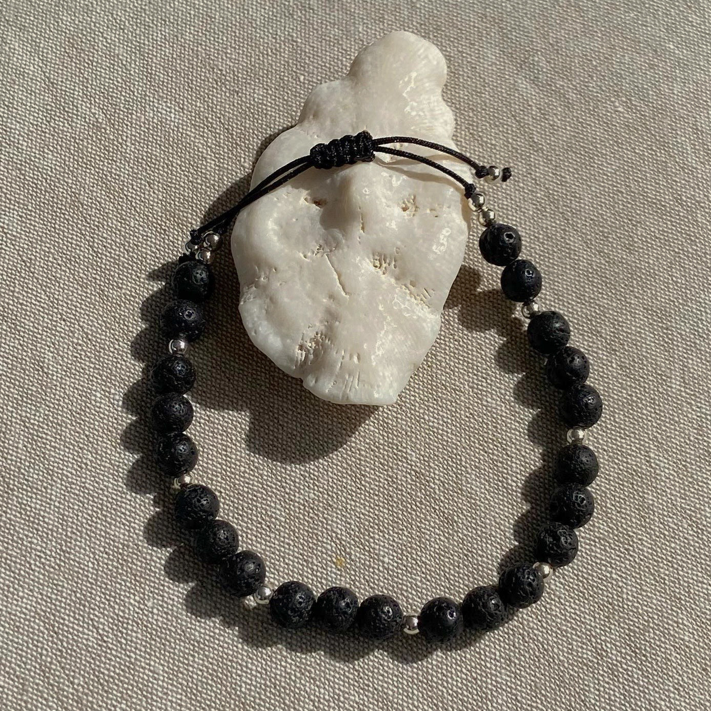 Men Lava Stone Bracelet Medium