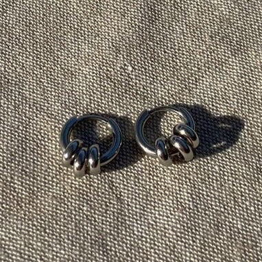 Triple Ring Hoops Silber