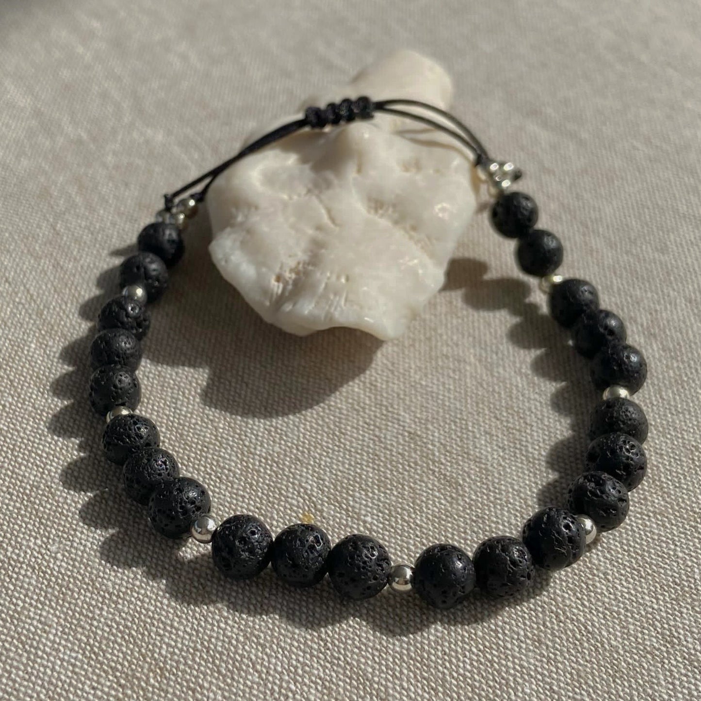 Men Lava Stone Bracelet Medium
