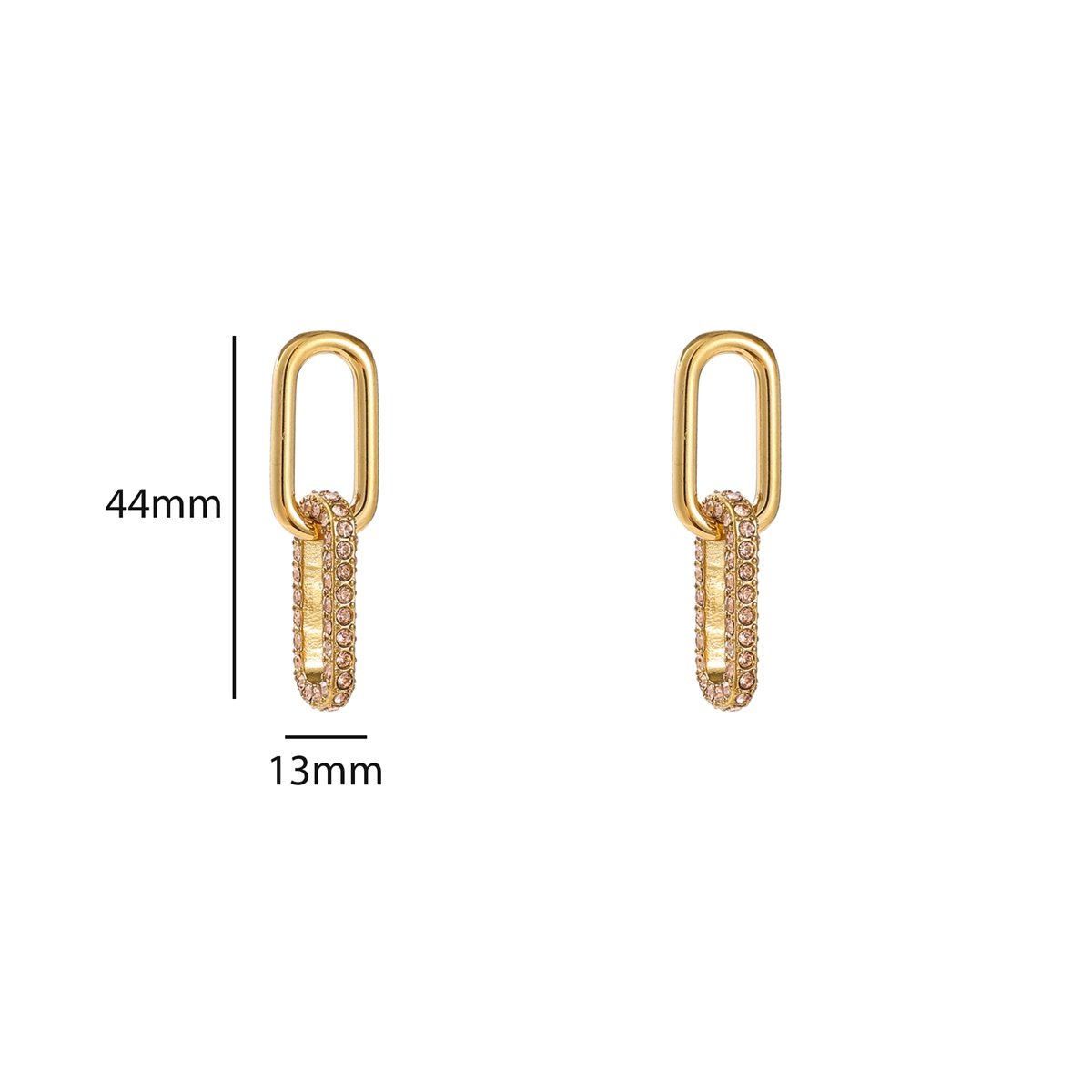 Champagne Oval Earring