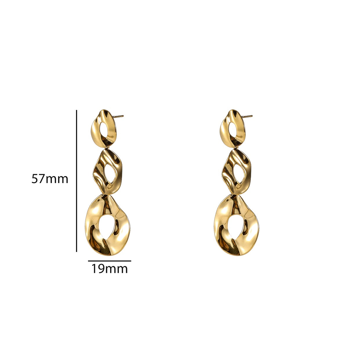 Hammered Glam Earring