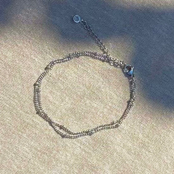 Double Chain Bracelet Silber
