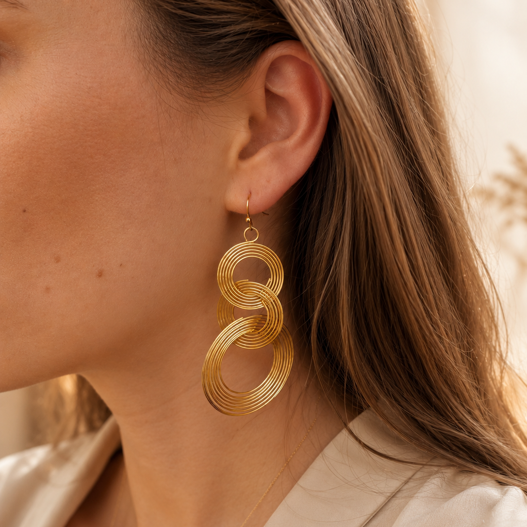 Twisted Ring Earring