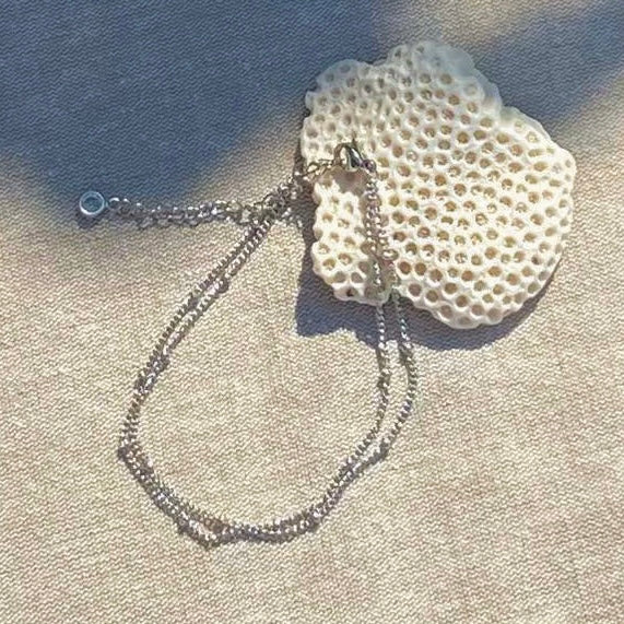 Double Chain Bracelet Silber