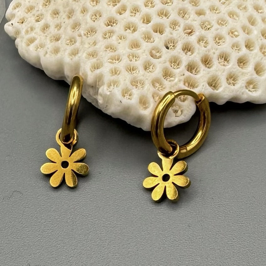Daisy Bloom Hoops
