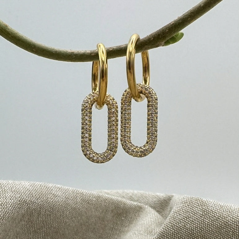 Crystal Round Hoops