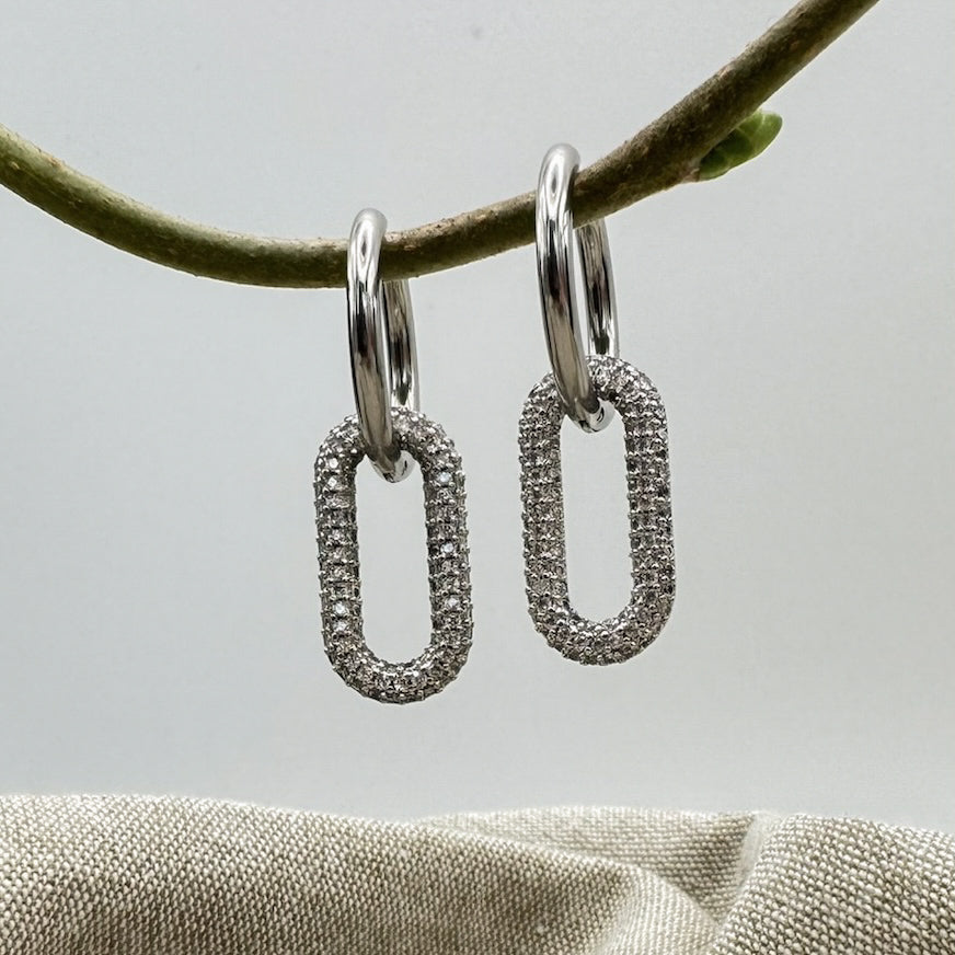 Crystal Round Hoops