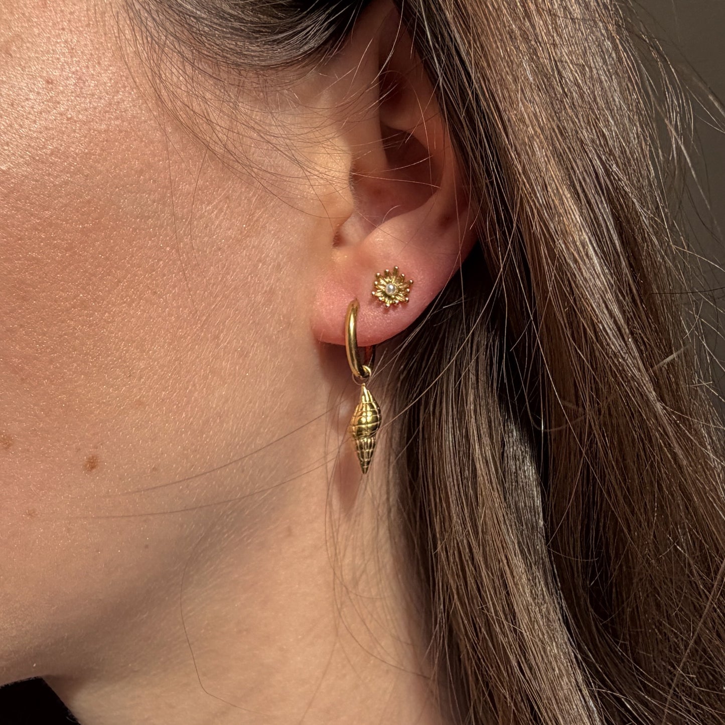 Seashell Hoops