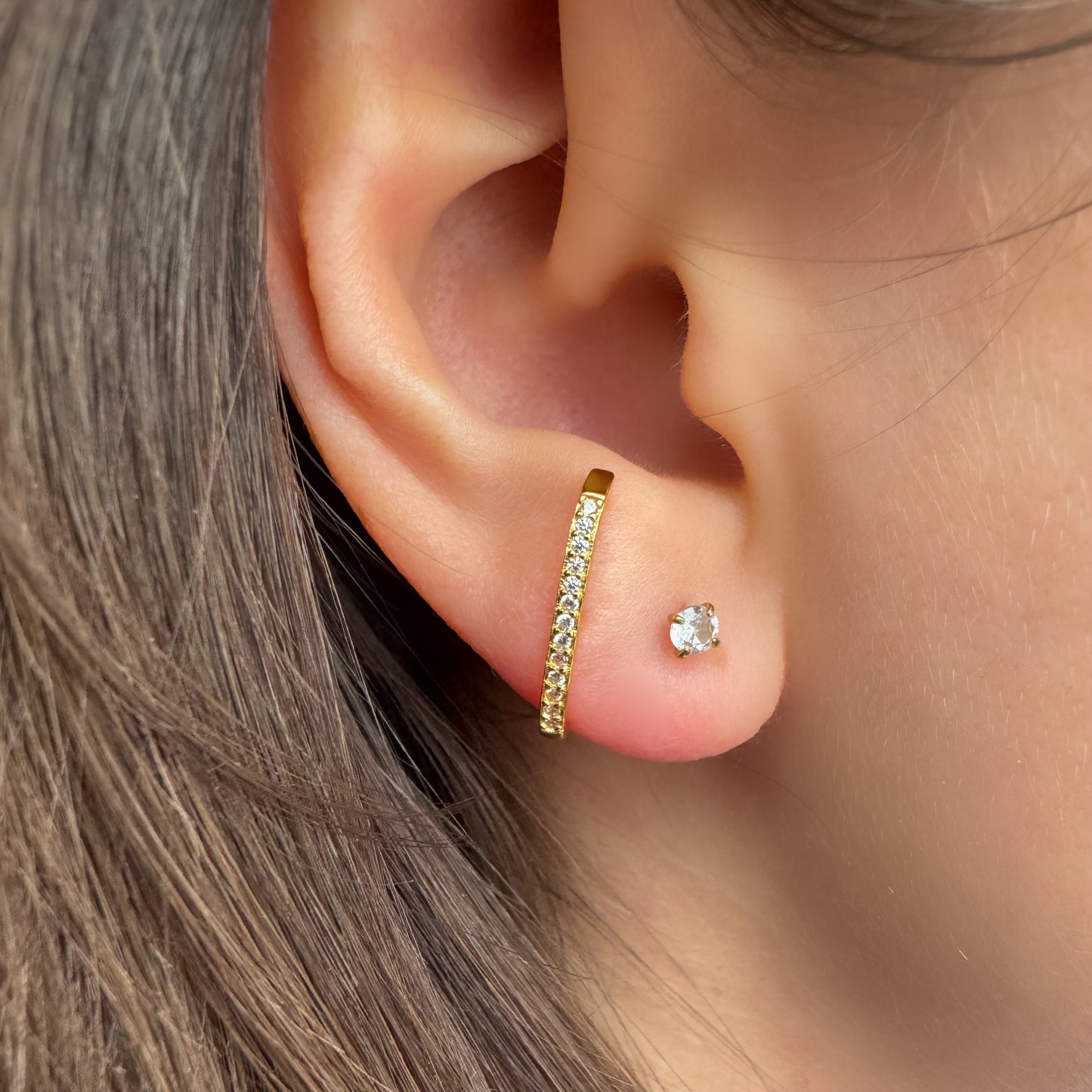 Golden Bar Earring