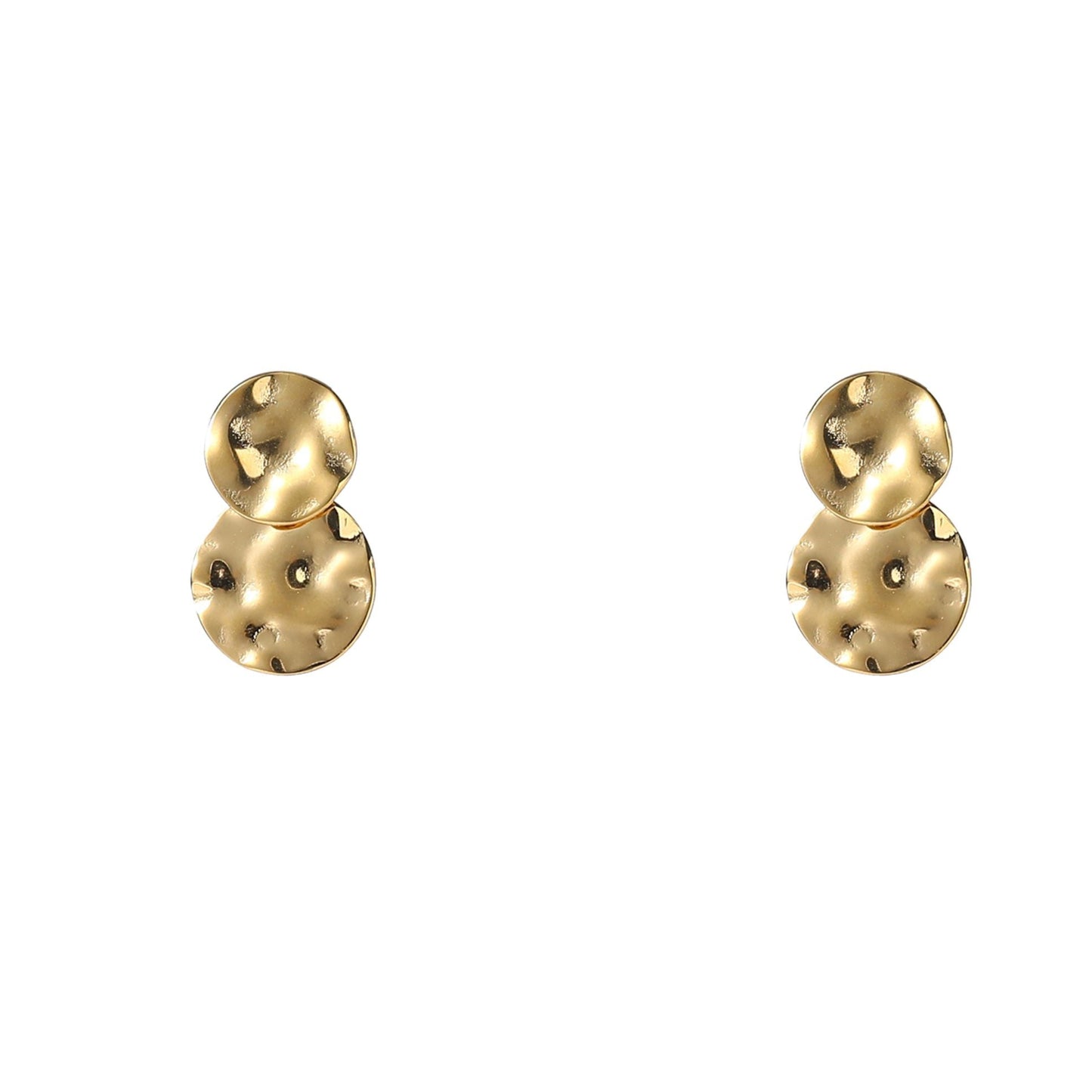 Hammered Gold Earring