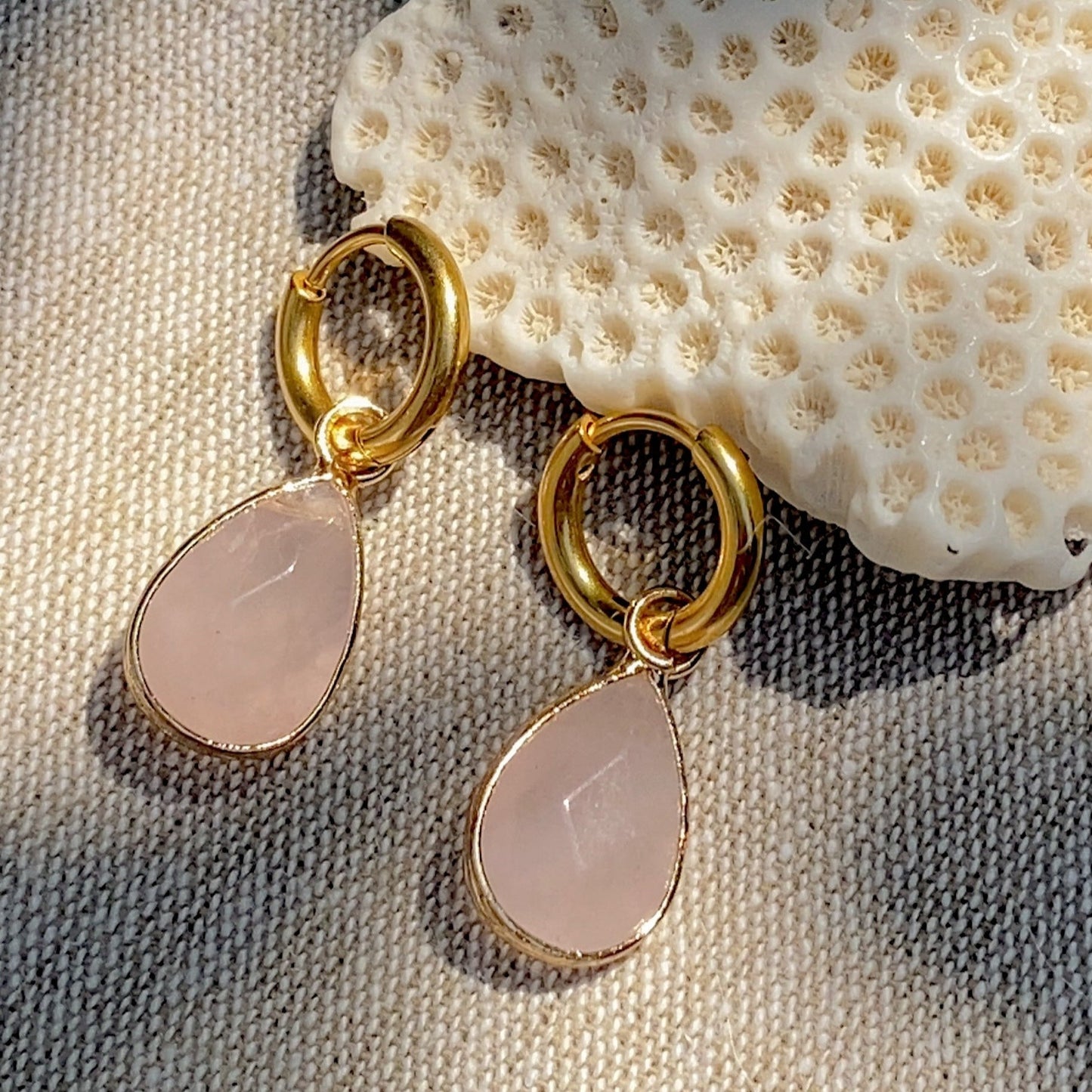 Pink Drop Hoops