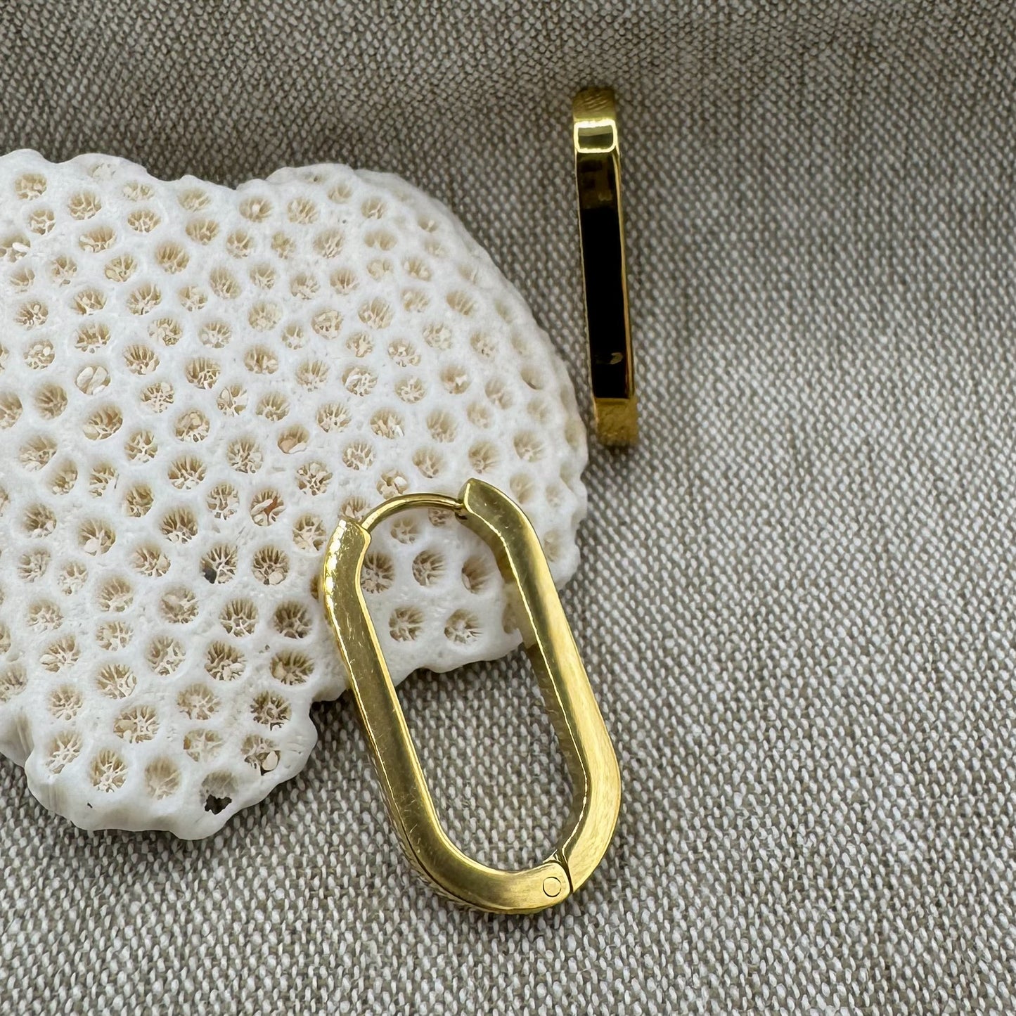 Edgy Oval Hoops