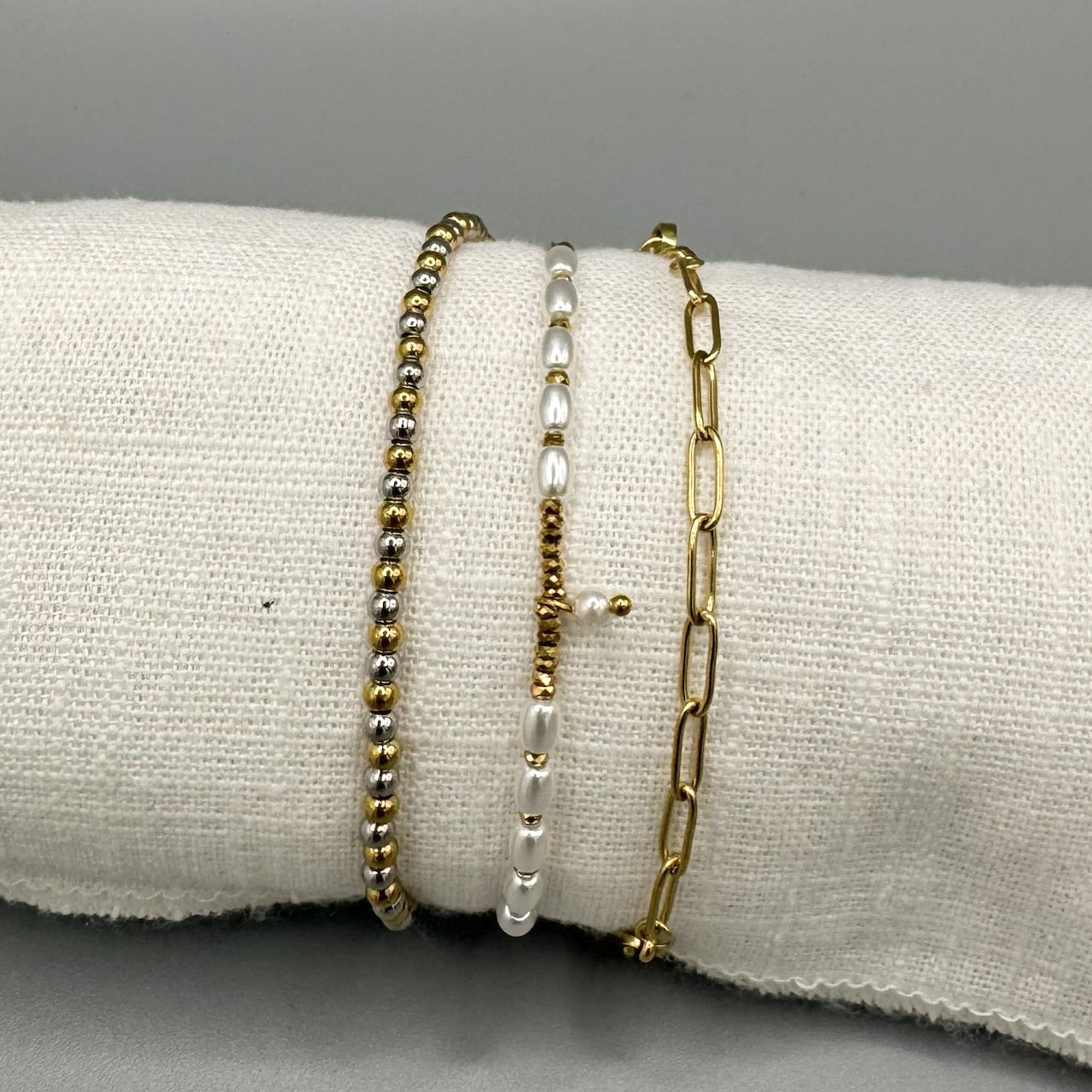 Bicolor Bead Bracelet Small