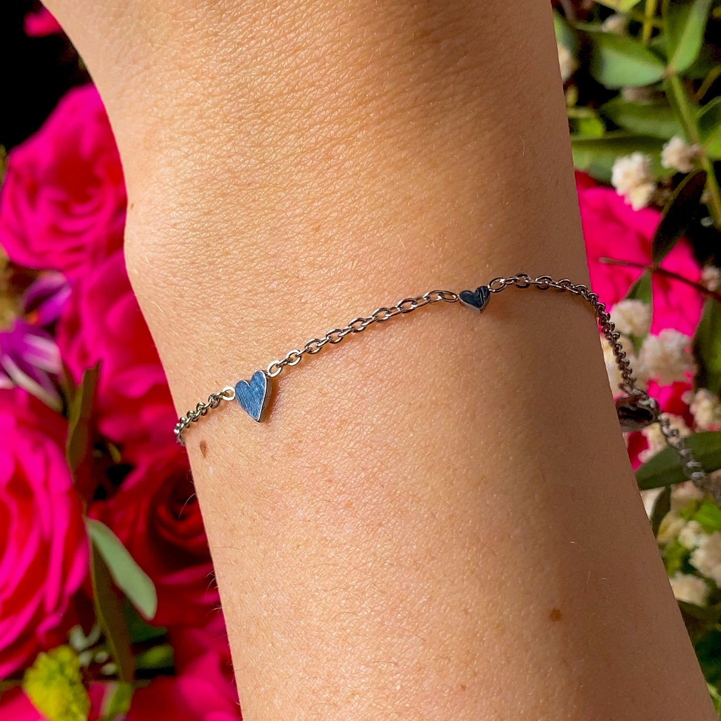 Small Hearts Bracelet Silber