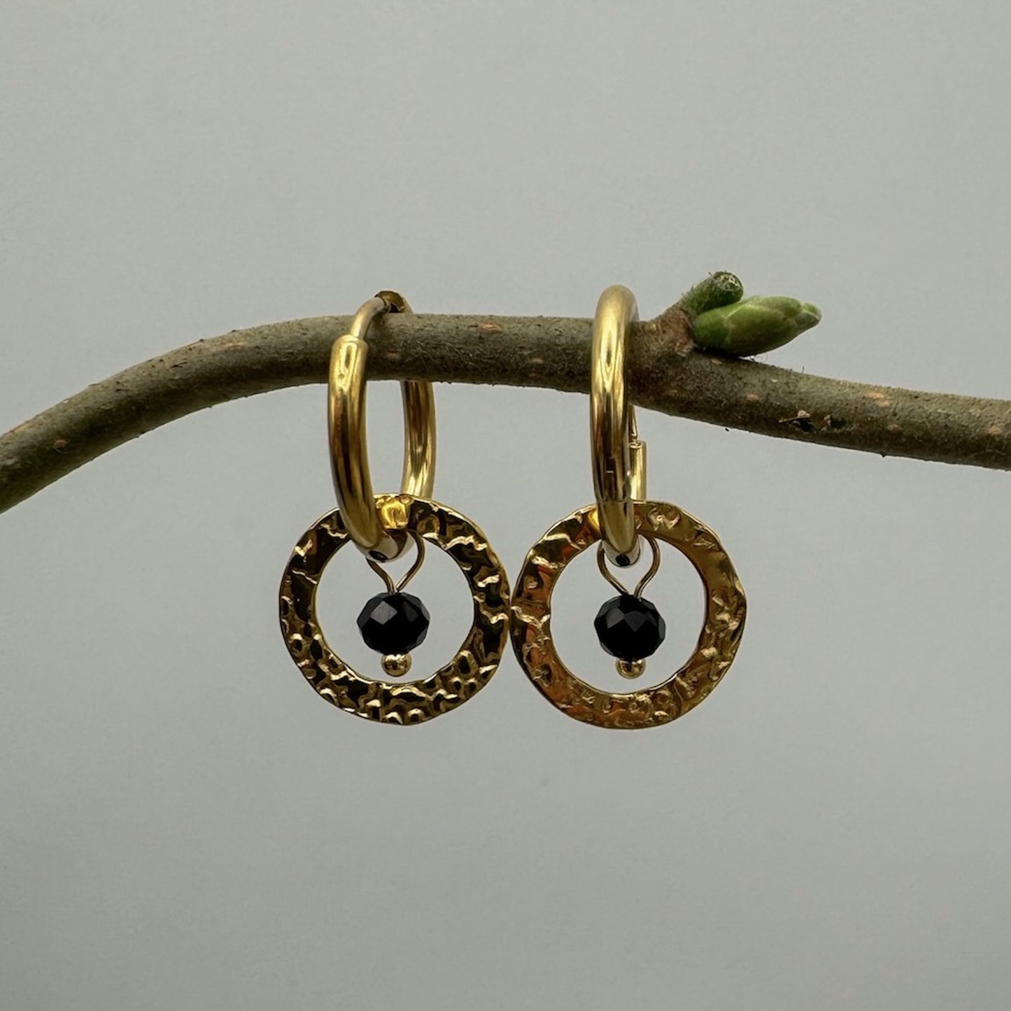 Hammered Ring Hoops