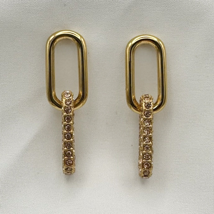 Champagne Oval Earring