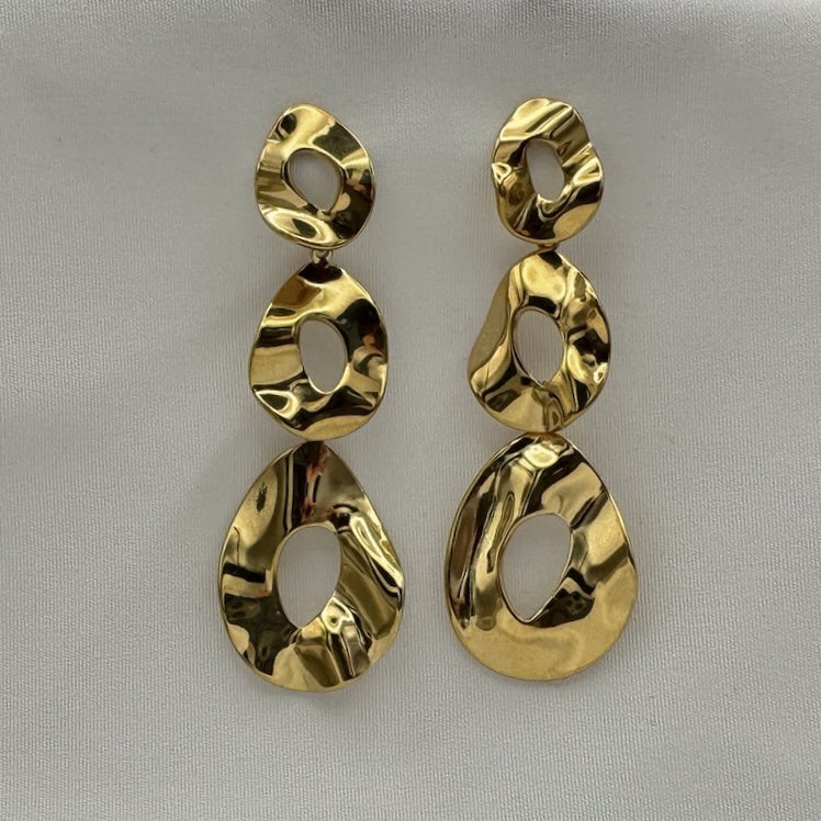 Hammered Glam Earring