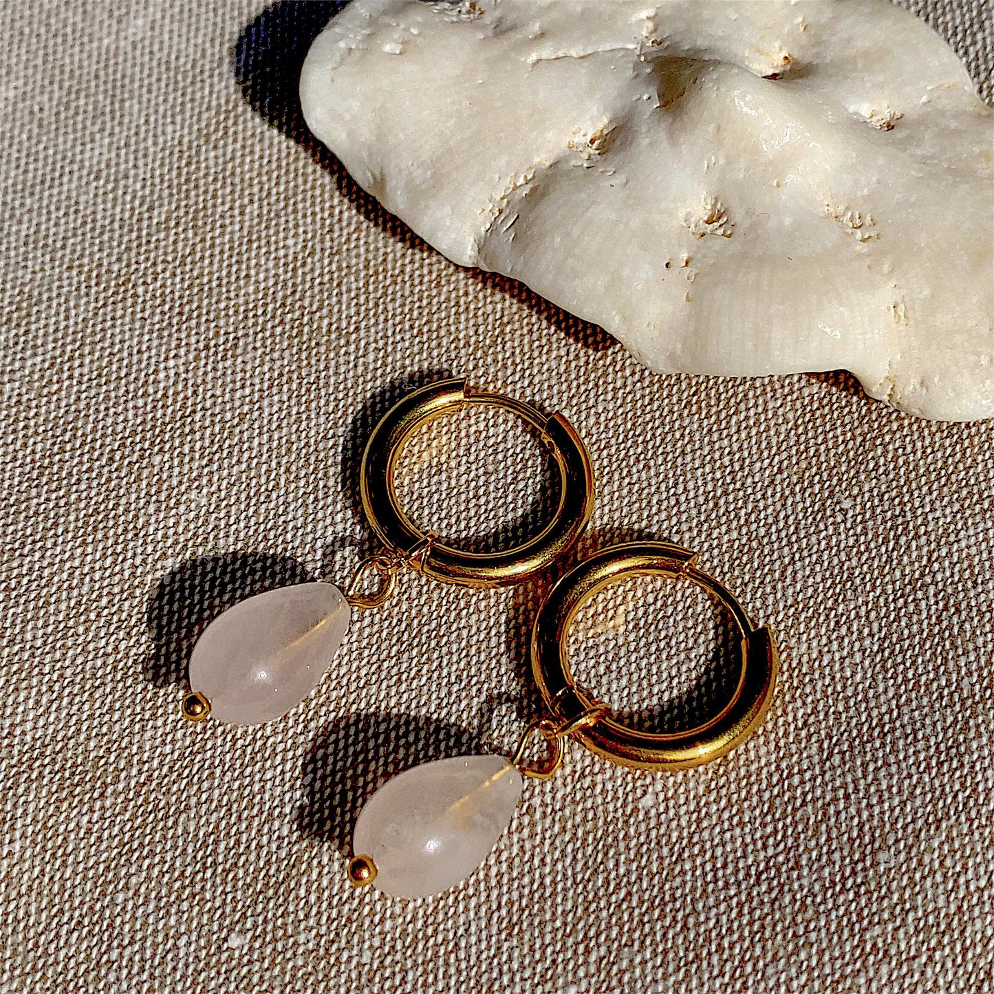 Stone Hoops Rosa