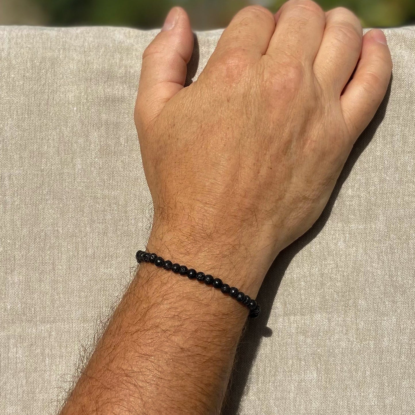 Men Lava Stone Bracelet Small
