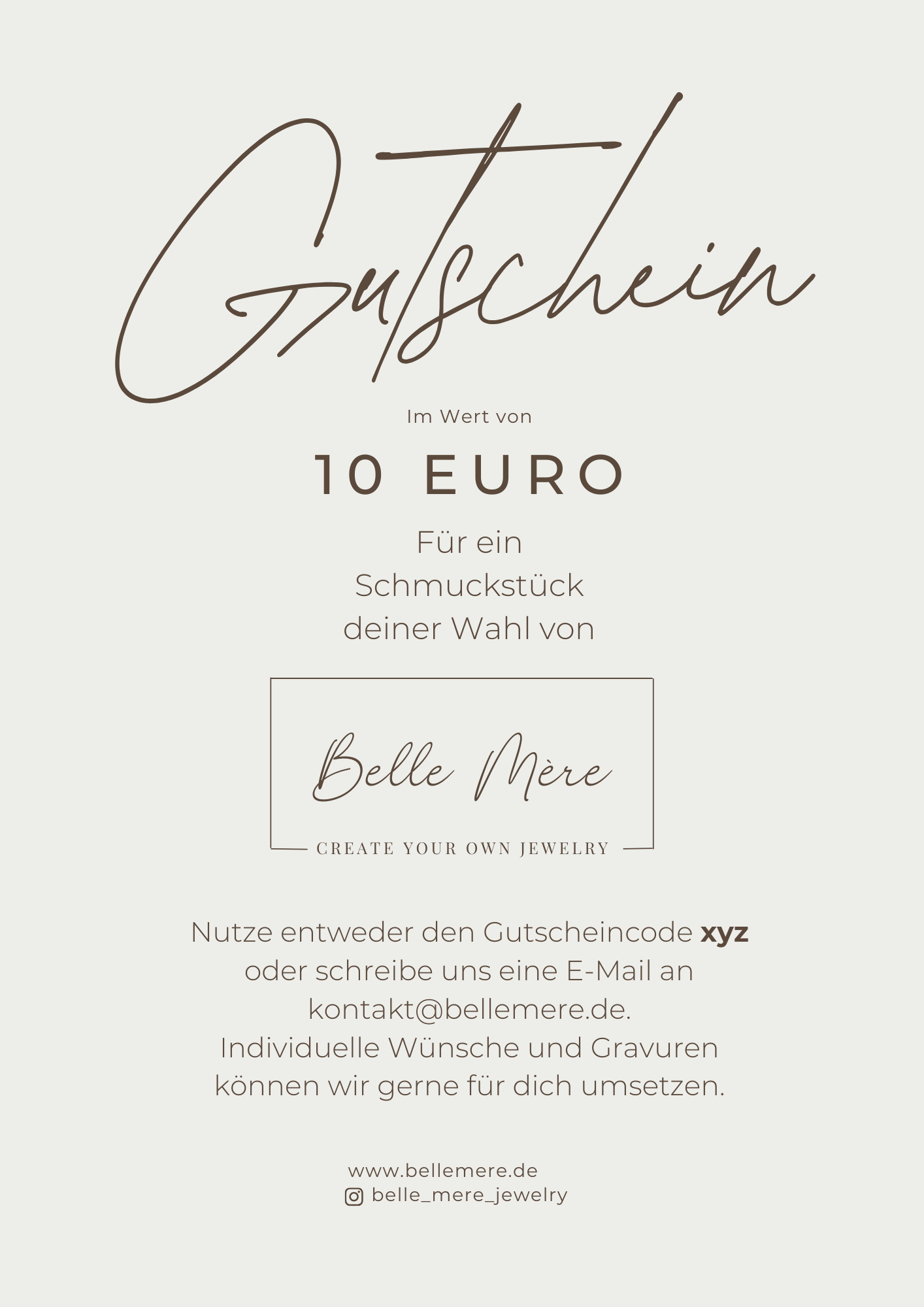 Belle Mère Gutschein