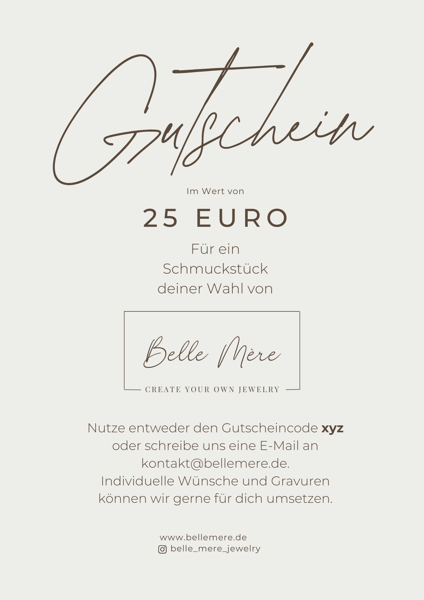 Belle Mère Gutschein
