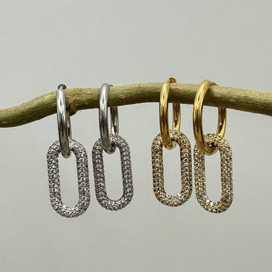 Crystal Round Hoops