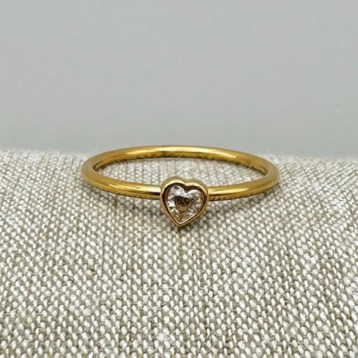 Crystal Heart Ring