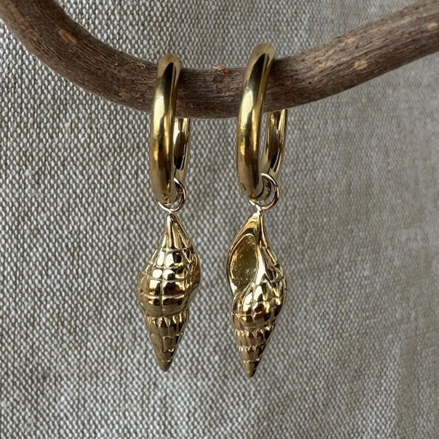 Seashell Hoops