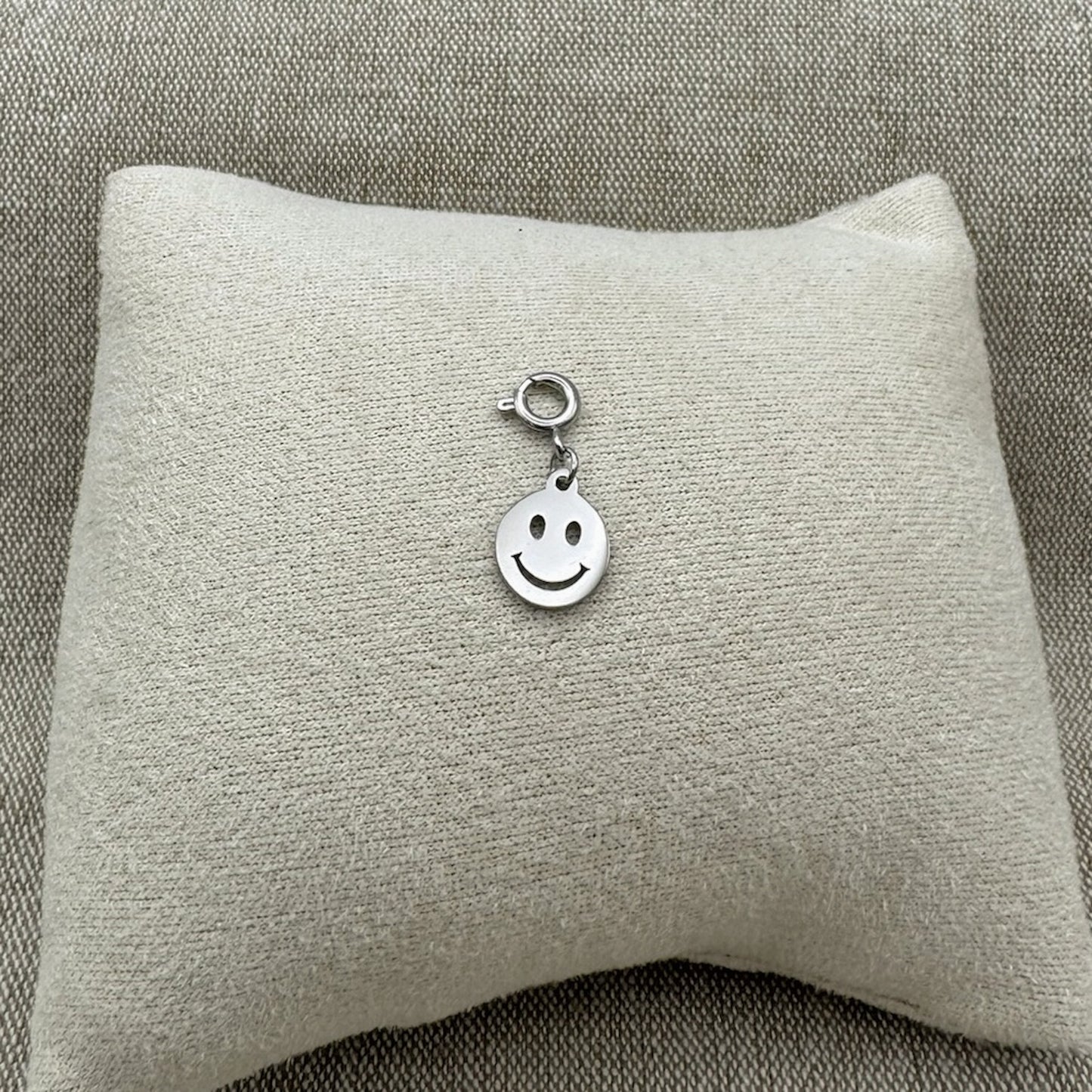 Small Smiley Charm Silver