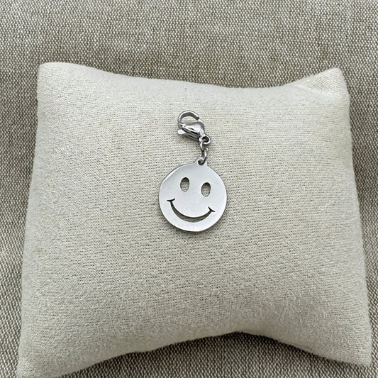 Big Smiley Charm Silver