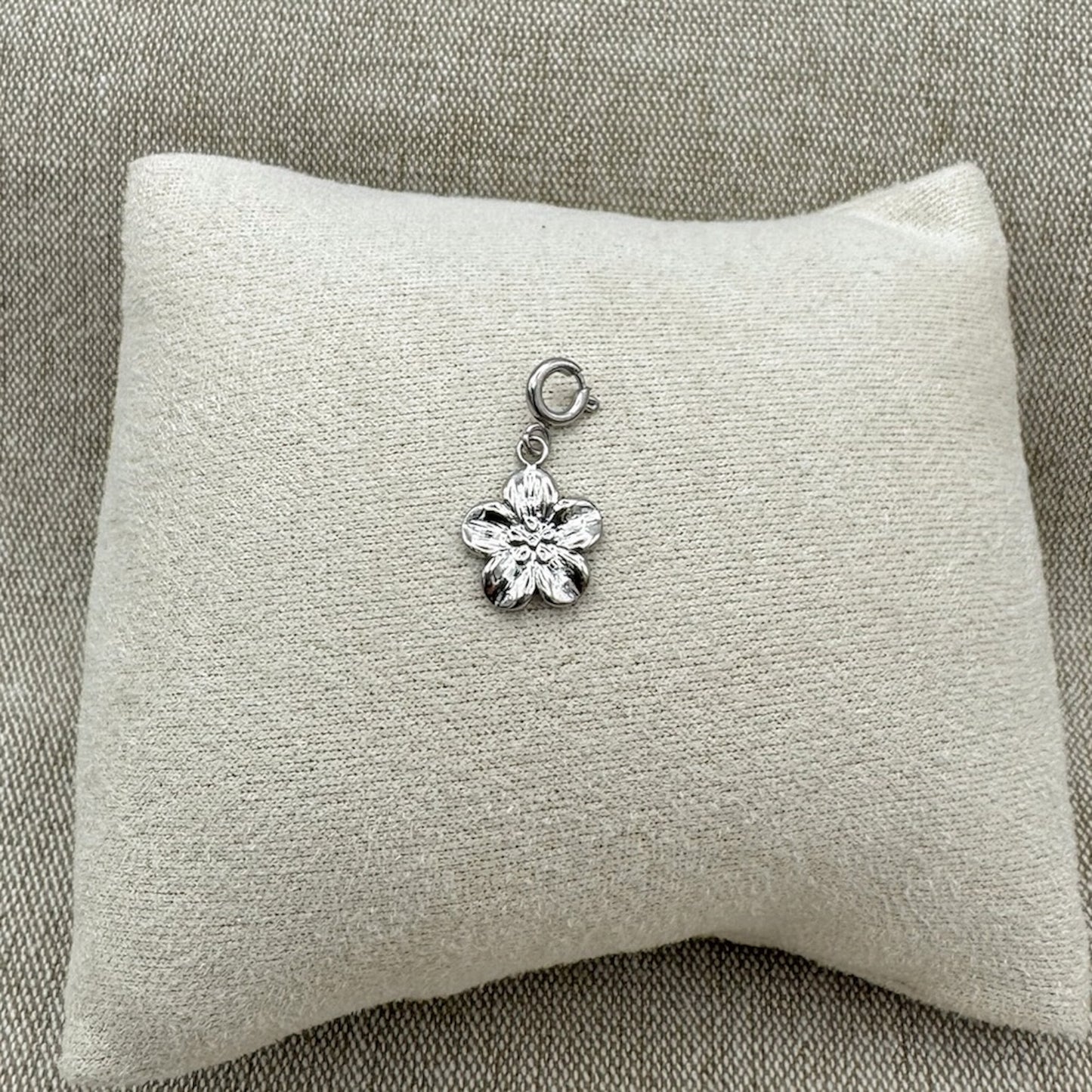 Jasmine Flower Charm Silver