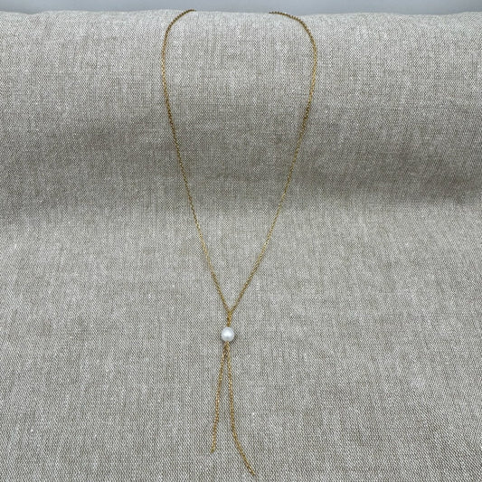 Sliding Pearl Necklace