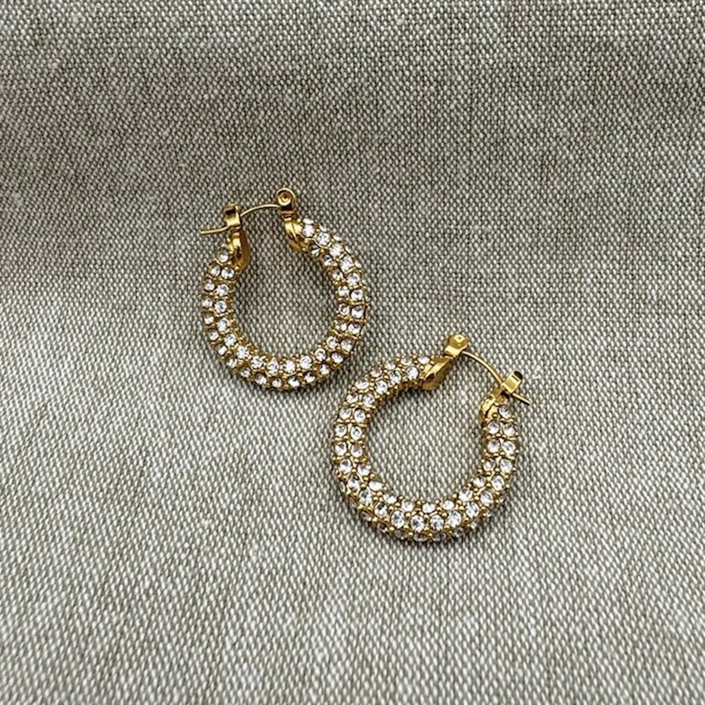 Strass Round Hoops