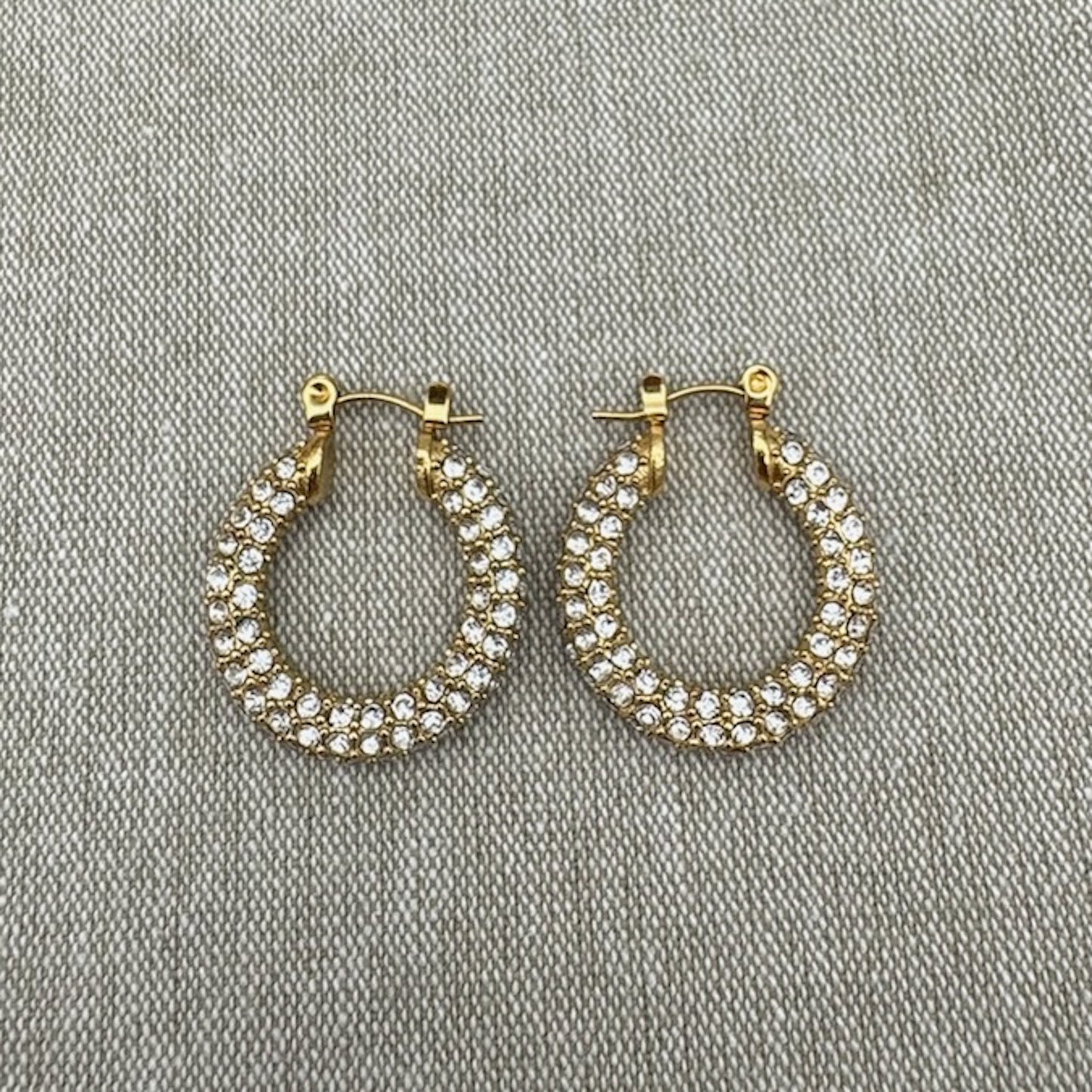 Strass Round Hoops