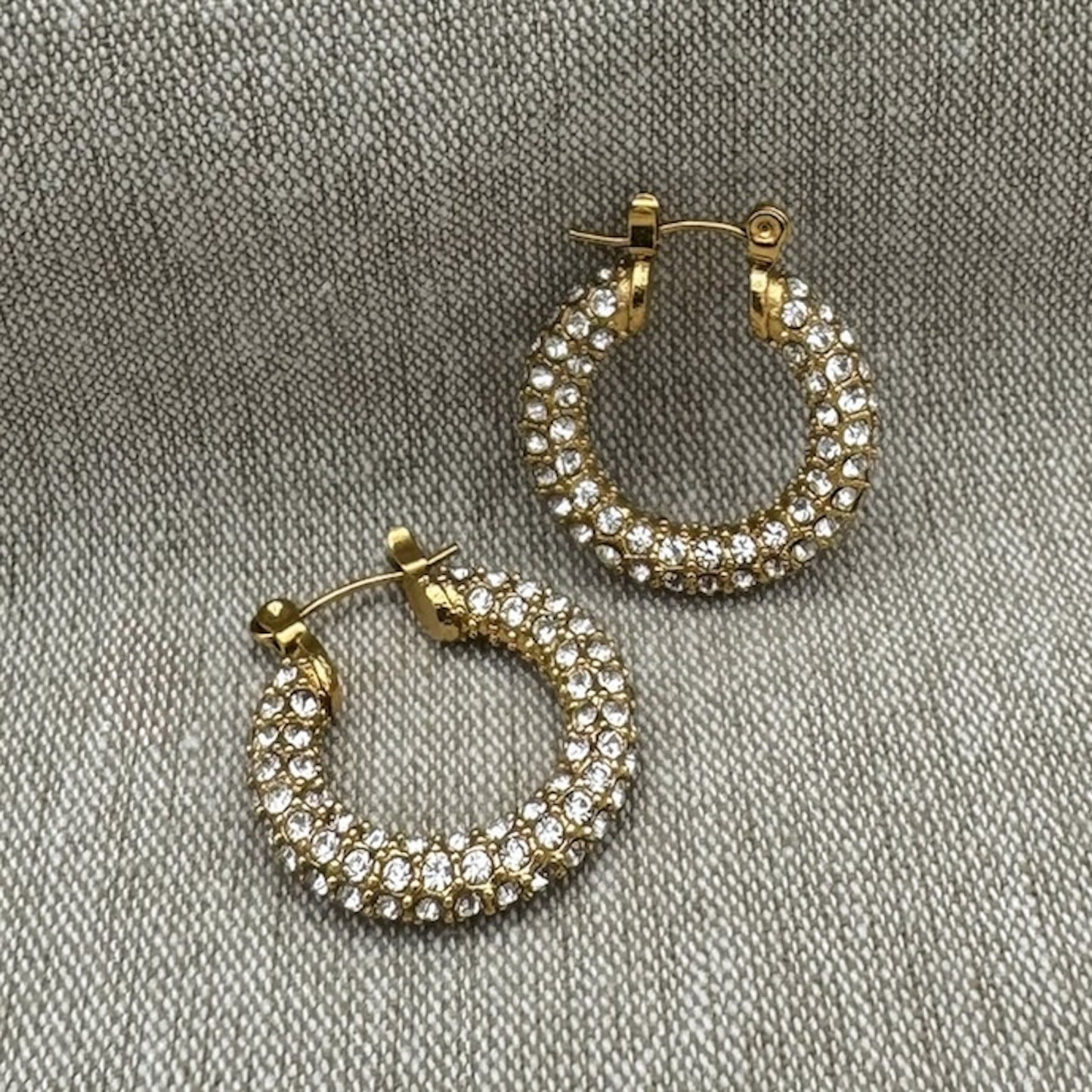 Strass Round Hoops