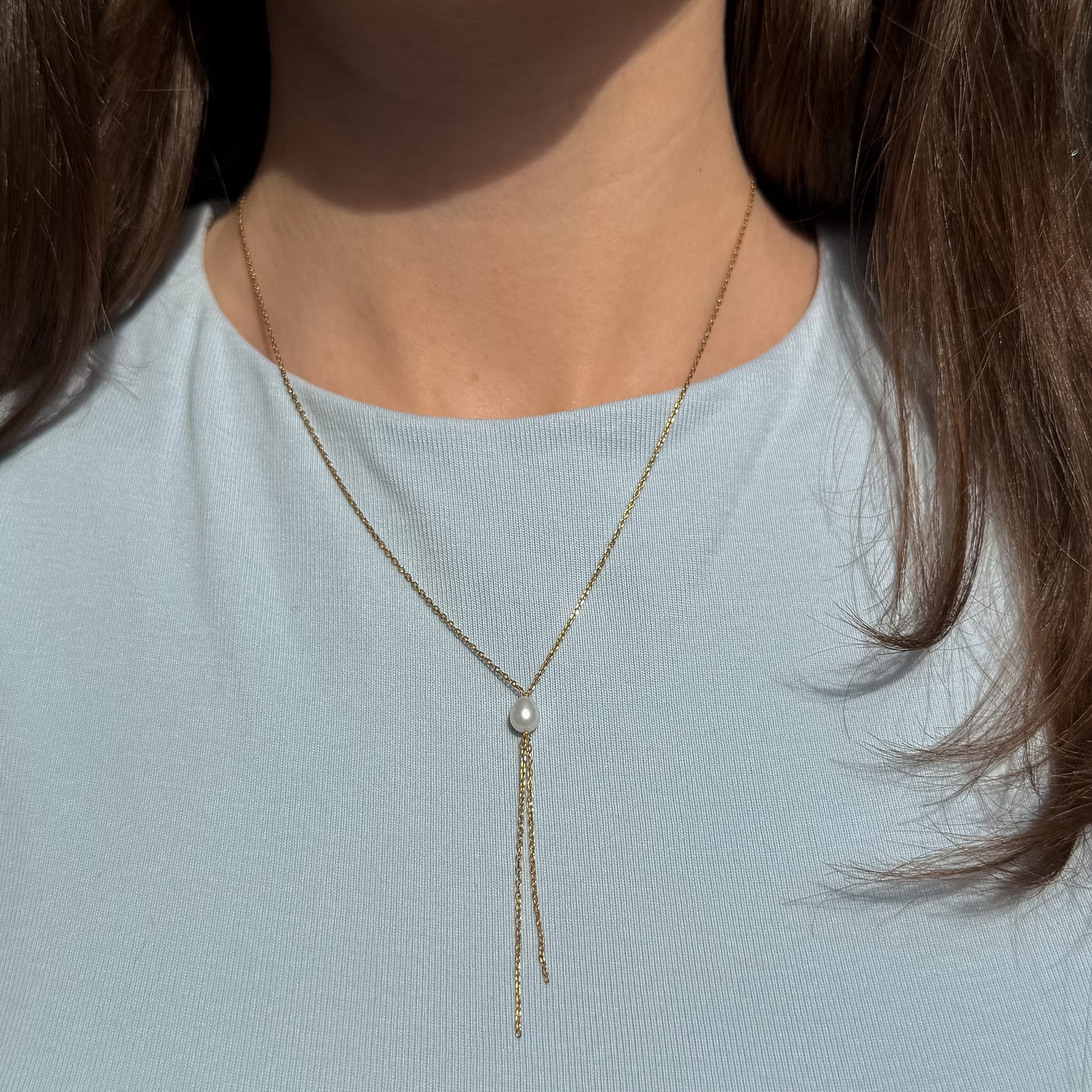 Sliding Pearl Necklace