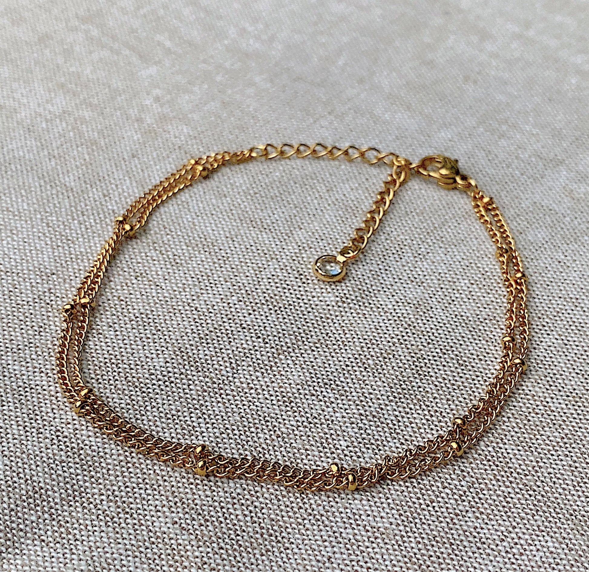 Double Chain Bracelet Gold