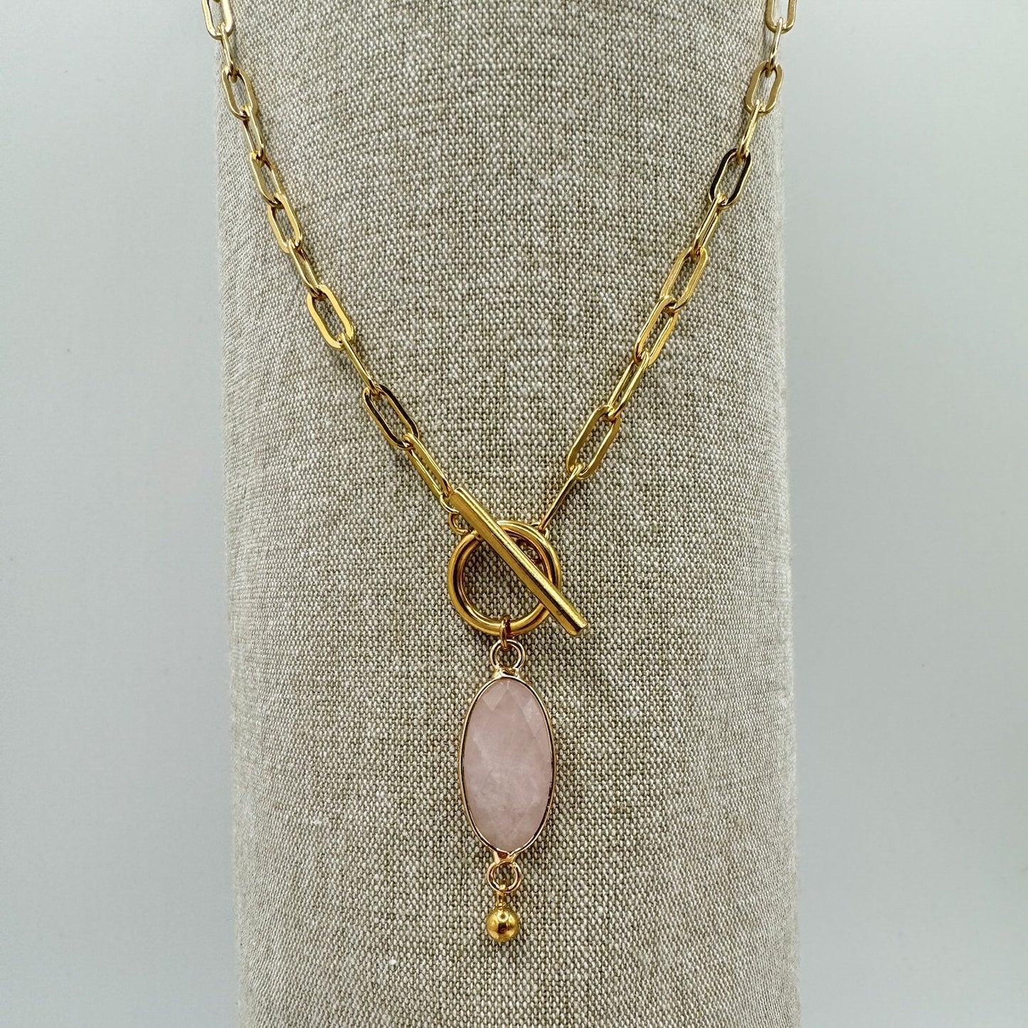 Unique Rosenquarz Necklace