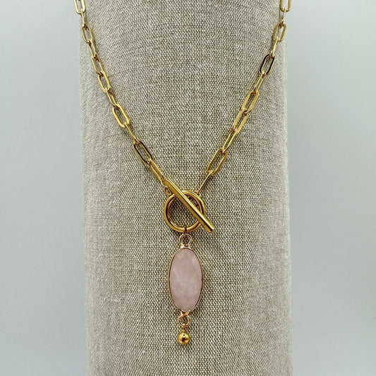 Unique Rosenquarz Necklace