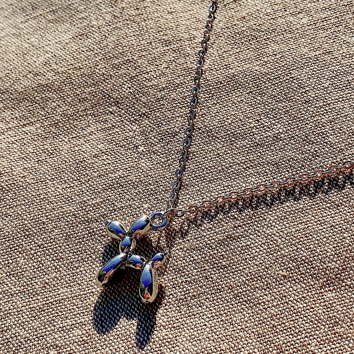 Ballon Dog Necklace Silber