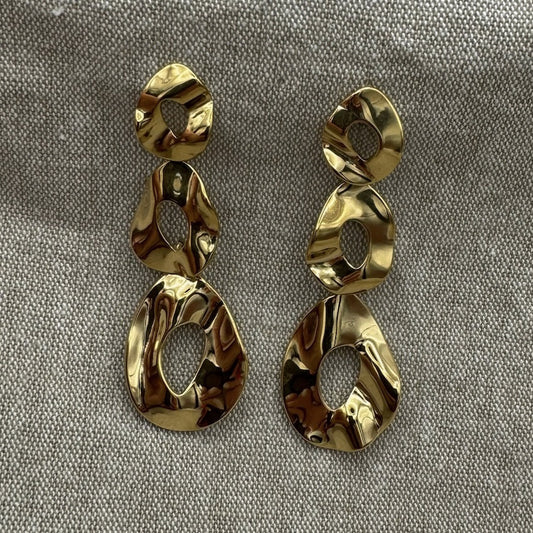 Hammered Glam Earring