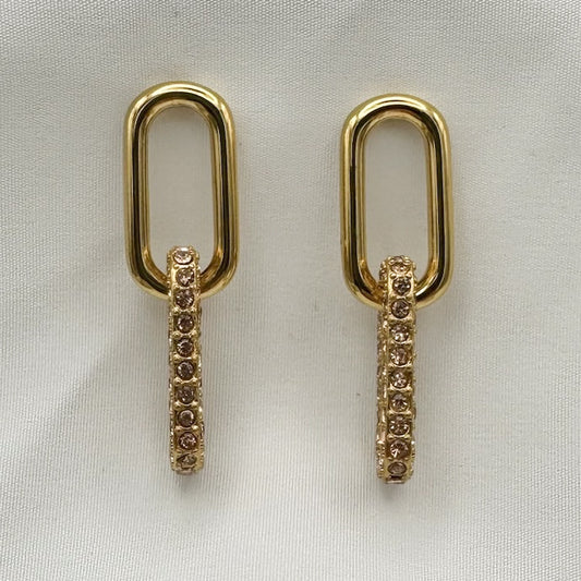 Champagne Oval Earring