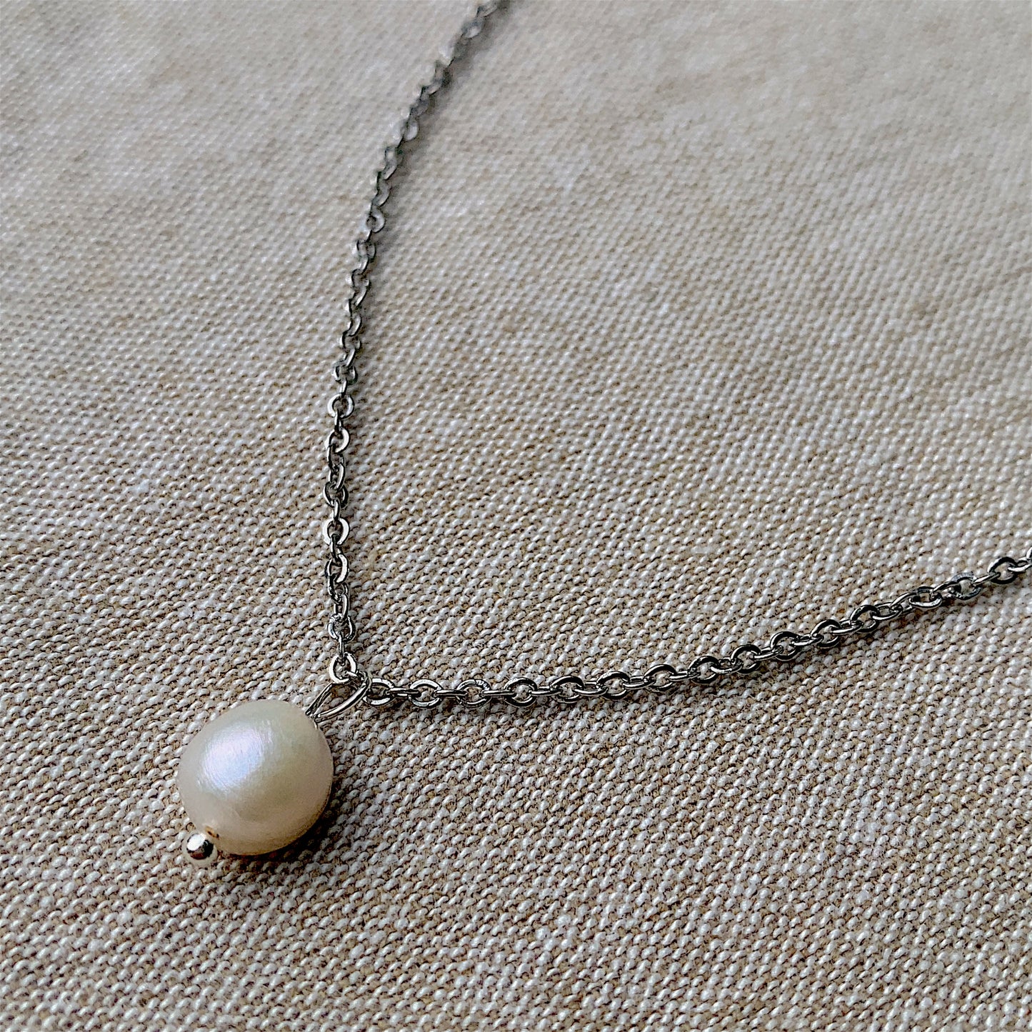 Silver Pearl Necklace