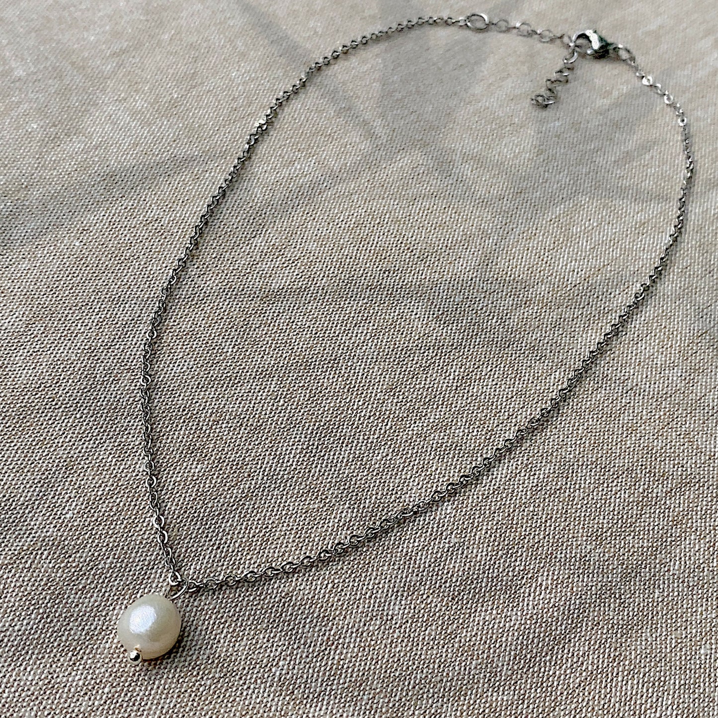 Silver Pearl Necklace