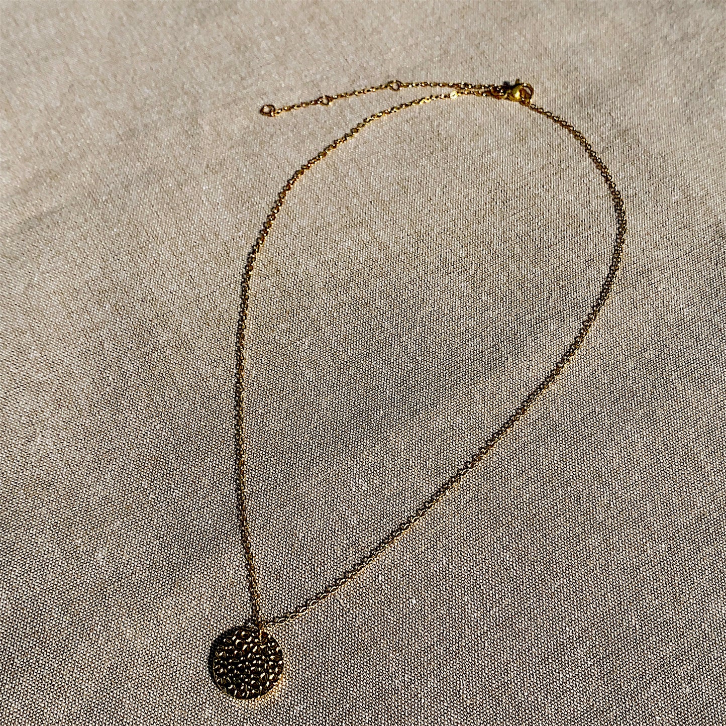 Golden Plate Necklace Gold 