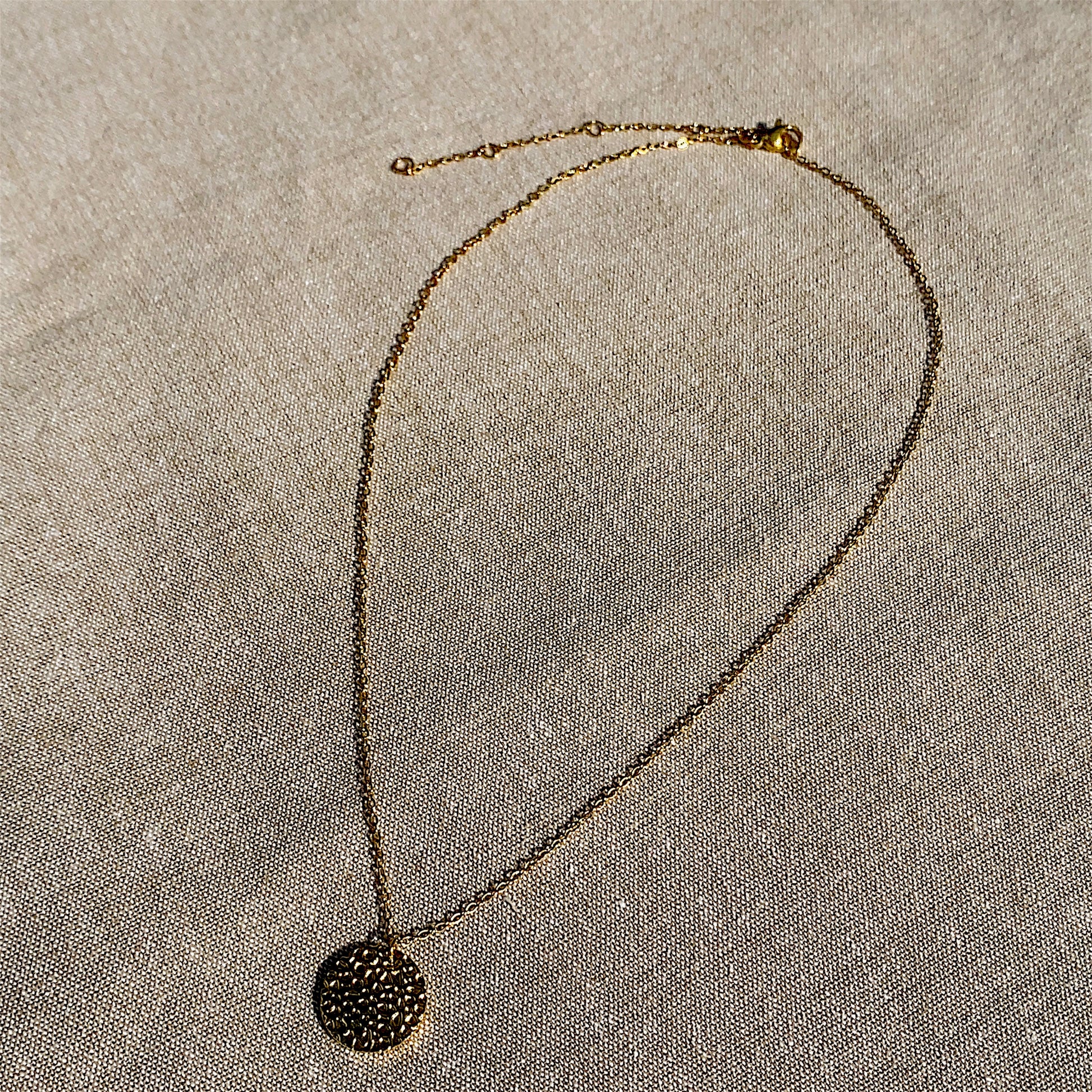 Golden Plate Necklace Gold 