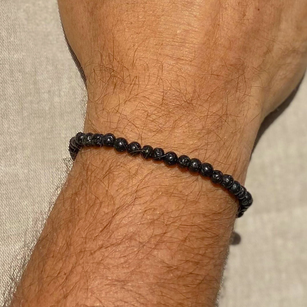 Men Lava Stone Bracelet Small